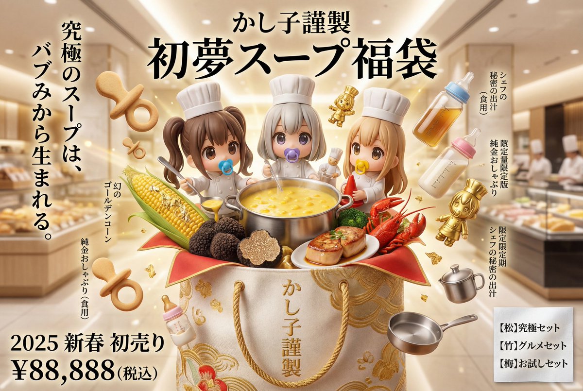 Luxury Fukubukuro (Lucky Bag) Advertisement Key Visual Prompt — example 4