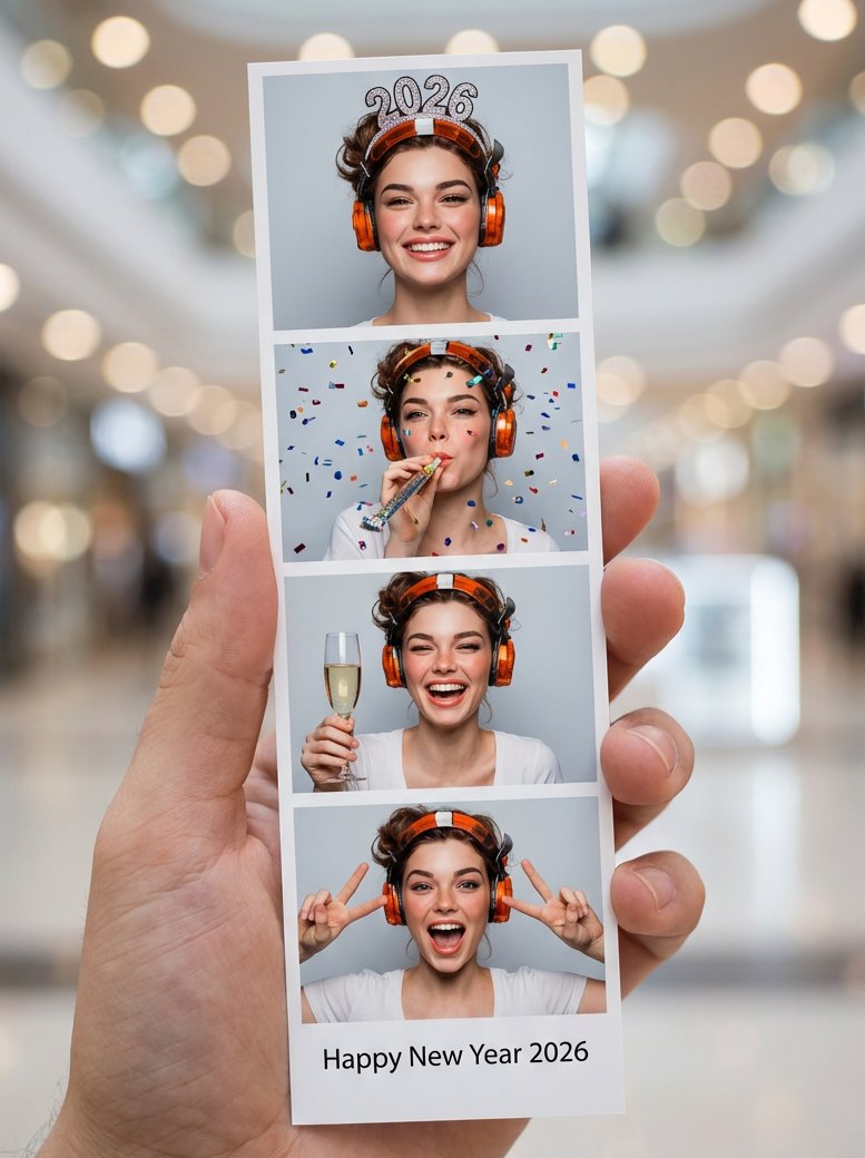 Photo-Booth Print Strip with Identity Lock — example 1