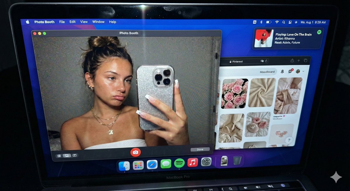Hyper-realistic MacBook Screen POV Shot Prompt