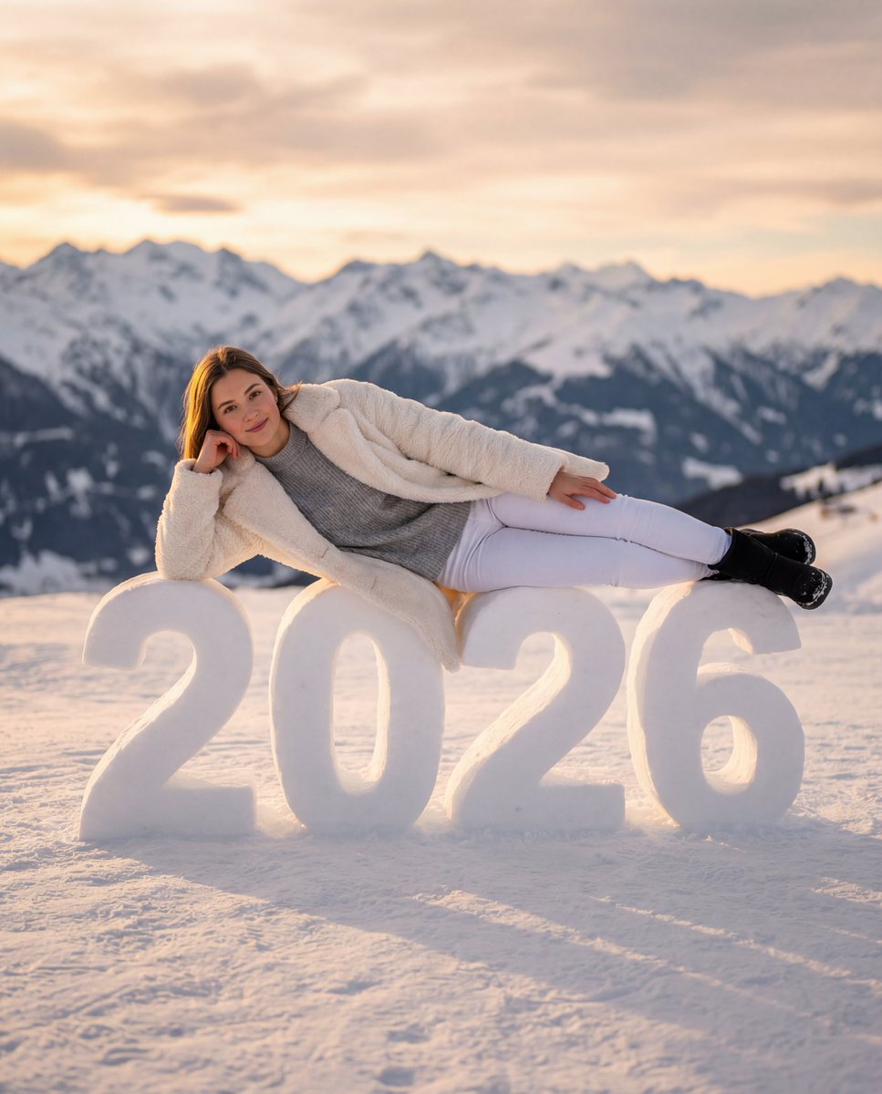 Cozy New Year 2026 Winter Portrait — example 1