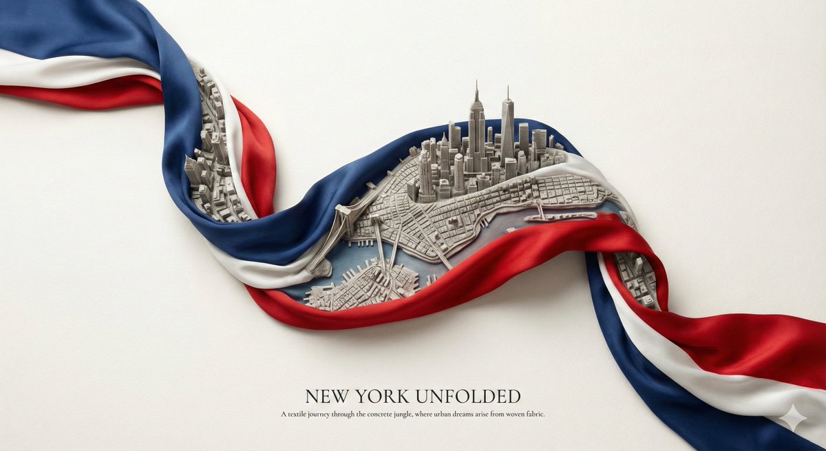 City Ribbon Poster Design Prompt — example 4