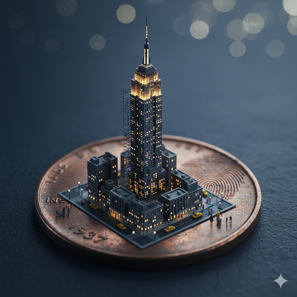 Macro Realism: Miniature Taj Mahal on a Vintage Indian Coin — example 3