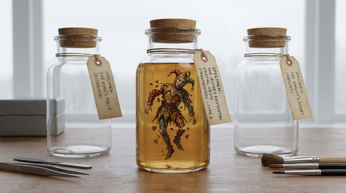 Conceptual Frame: Absurd Specimen Jar Study — example 1