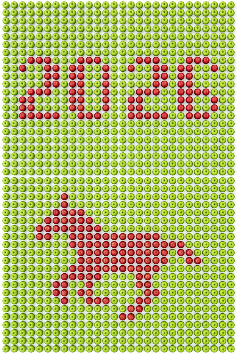 Pixel Art Grid using Fruit Flat-Lay Photography Prompt — example 1