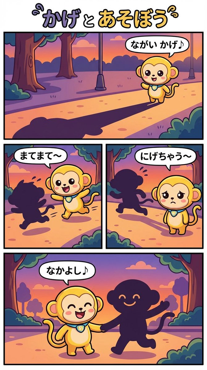 Daily Nano: Playing with Shadows 4-Panel Comic — example 1