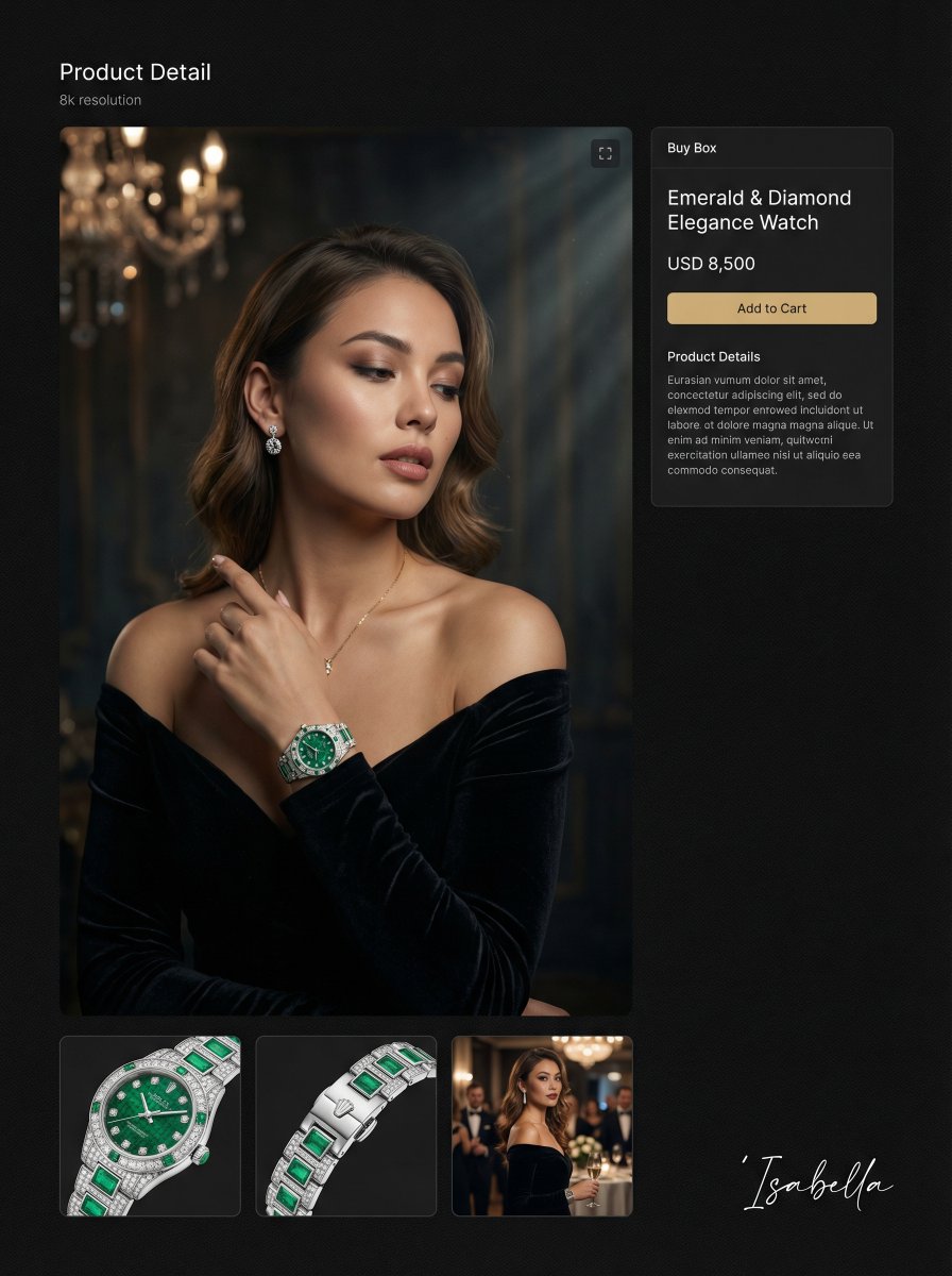 Hyper-realistic cinematic portrait for product detail page — example 1