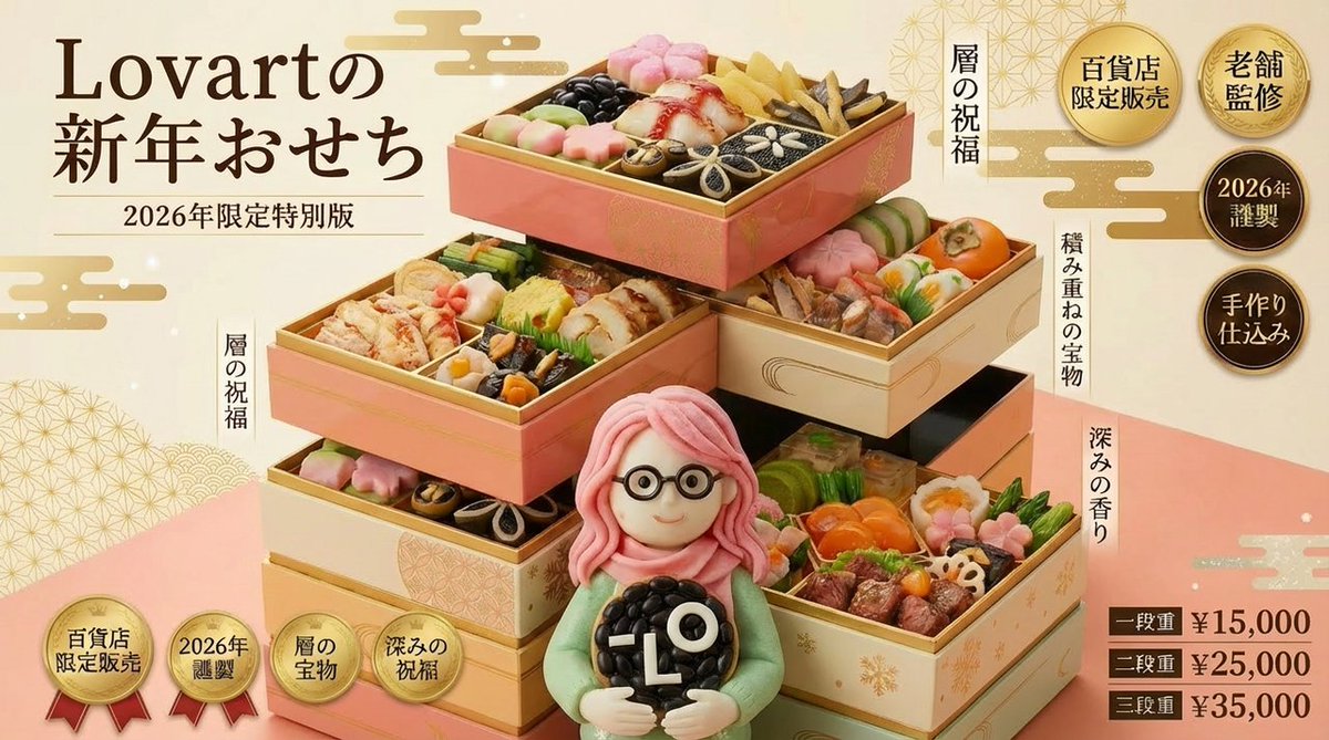 New Year's Osechi Dish Advertisement Key Visual Generation Prompt — example 4