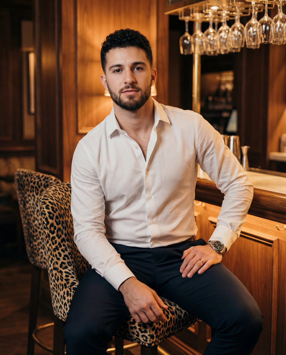 Editorial Lifestyle Portrait Prompt for Upscale Bar Scene — example 1
