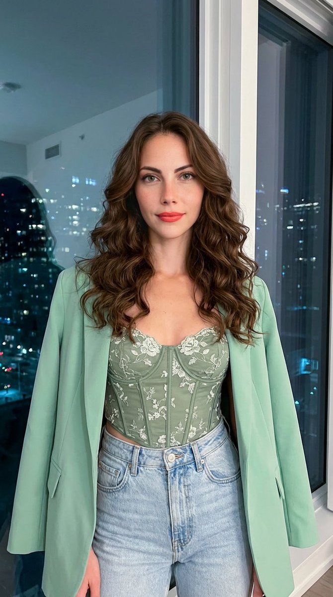 Aqua Green Elegance Fashion Image Prompt — example 1