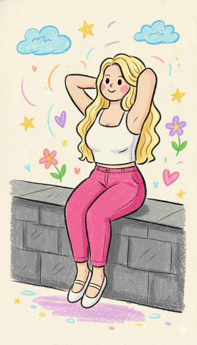 Kindergarten Crayon Doodle Illustration Prompt — example 1