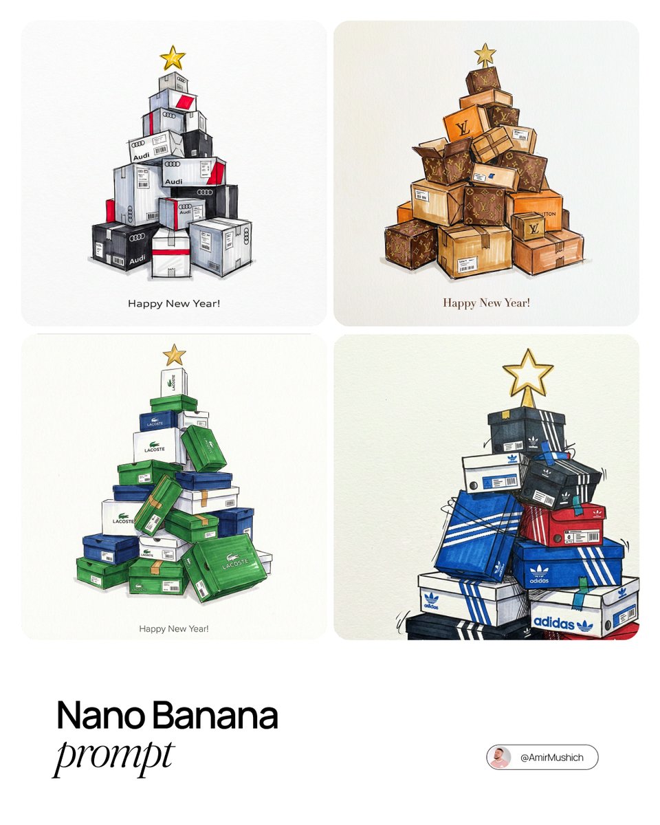 Branded gifts postcard illustration prompt — example 1