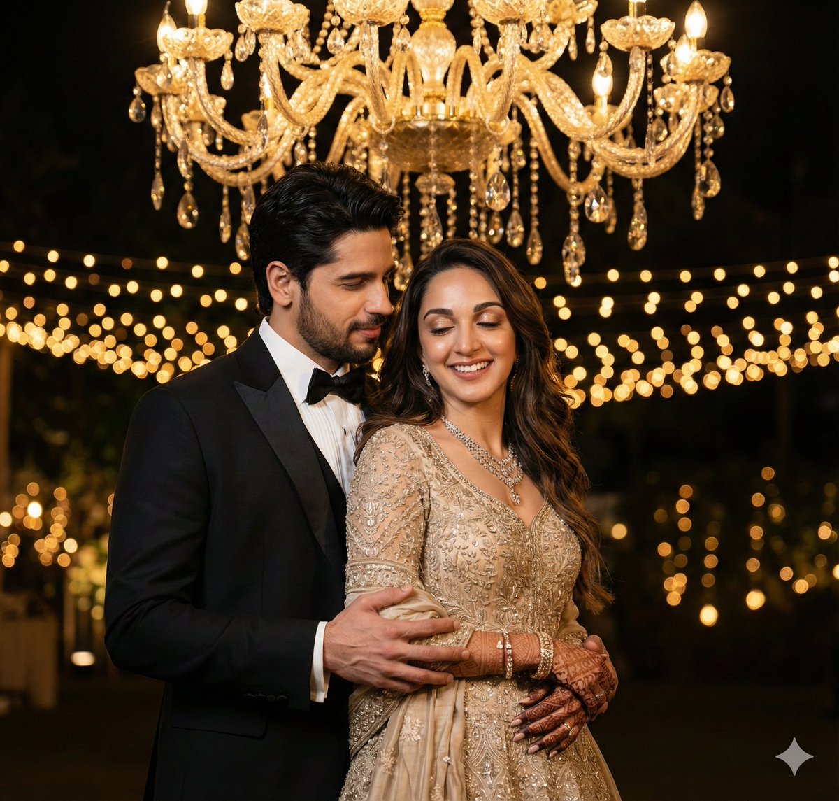 Couple Portrait Prompts (Indian Wedding, Tropical Beach) — example 3