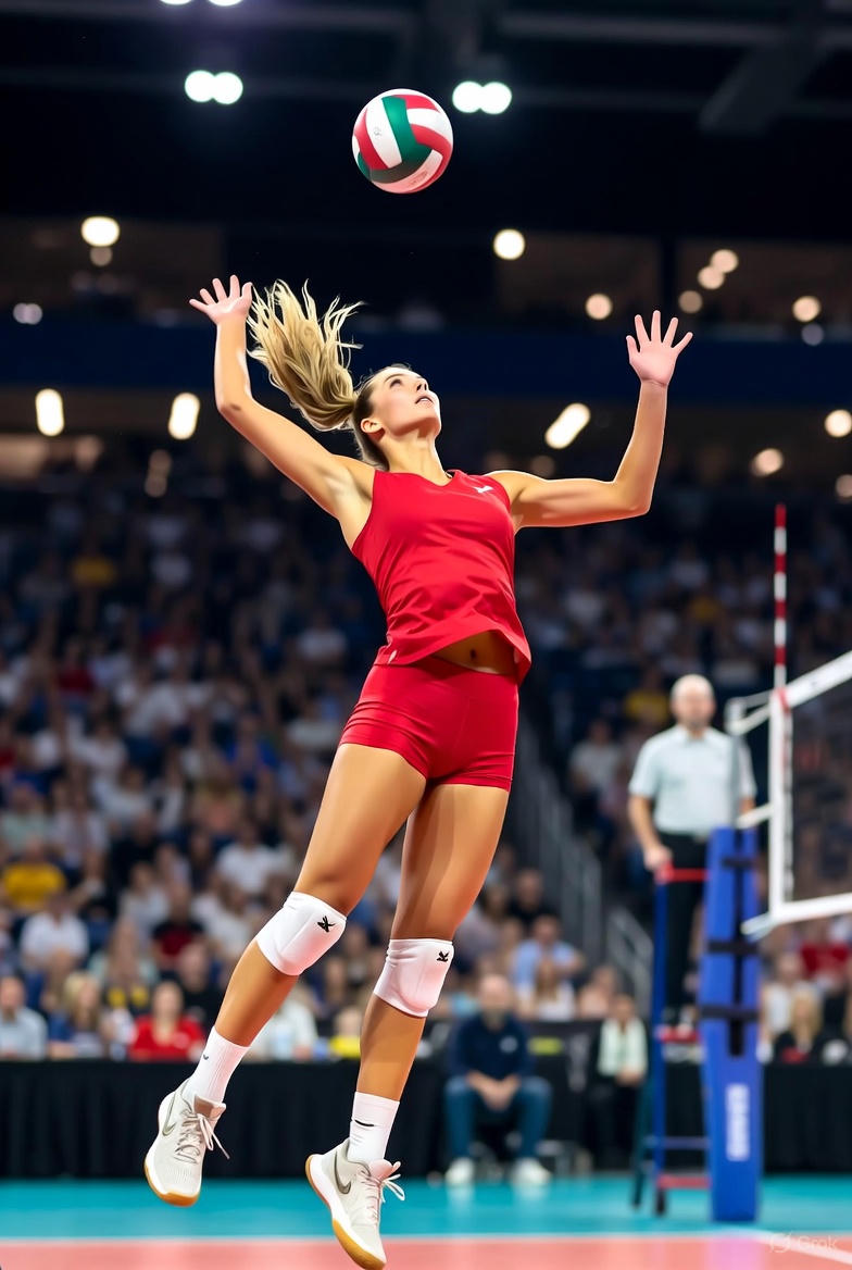 Ultra-Photoreal Volleyball Action Shot — example 2