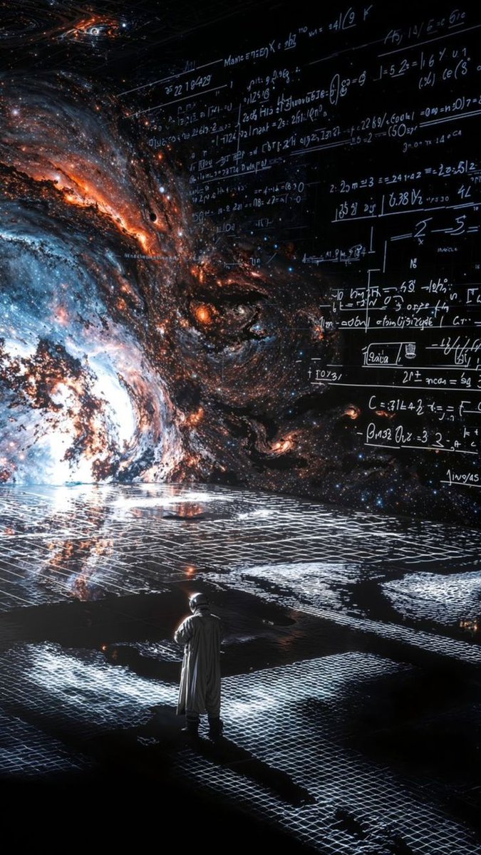 Sci-Fi Surrealism: Figure Against Cosmic Backdrop — example 1