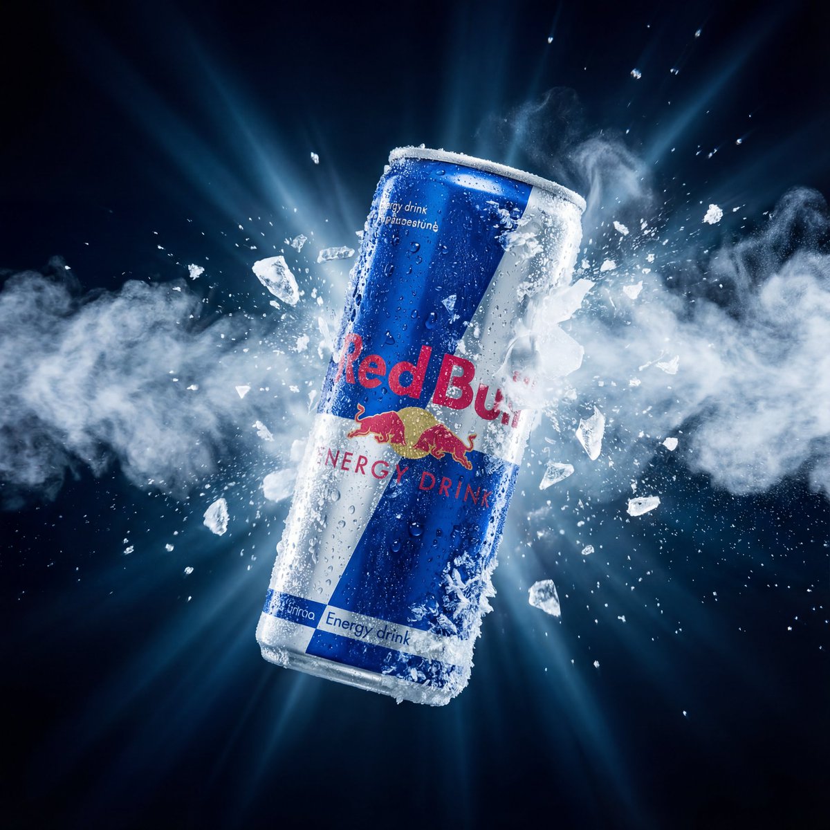 Hyper-Realistic Red Bull Can Ice Explosion Commercial — example 2