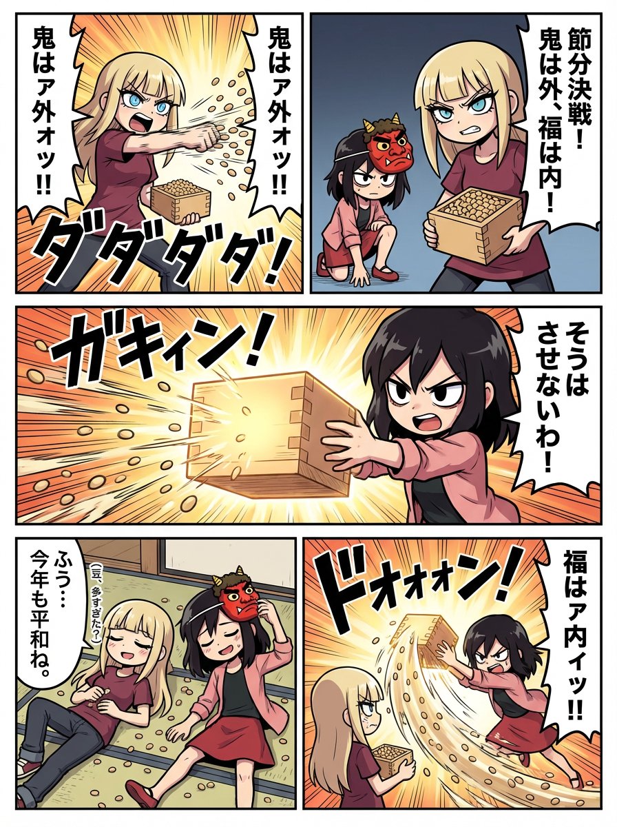 1-Minute Challenge: Setsubun Manga — example 1