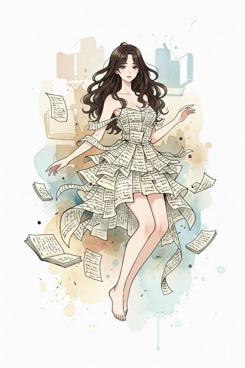 Hand-drawn mixed-media illustration prompt for Gemini Nano Banana Pro — example 1