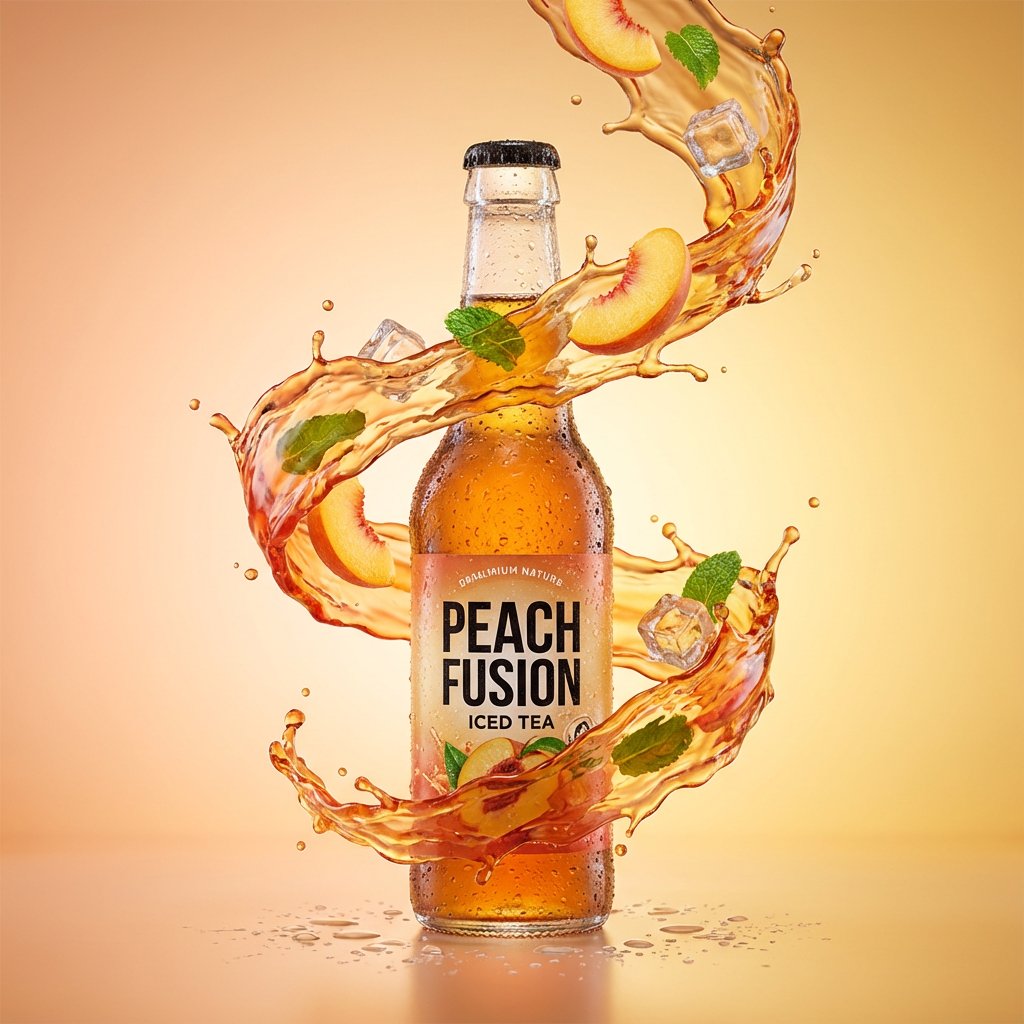 Hyper-Realistic Product Photography with Liquid Splash — example 3