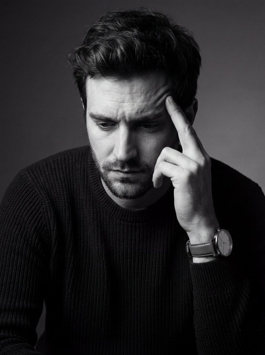 Monochrome Fine Art Portrait with Low-Key Lighting — example 1
