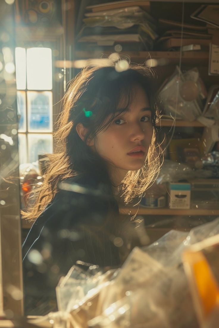 Cinematic Portrait with Backlighting and Clutter — example 1