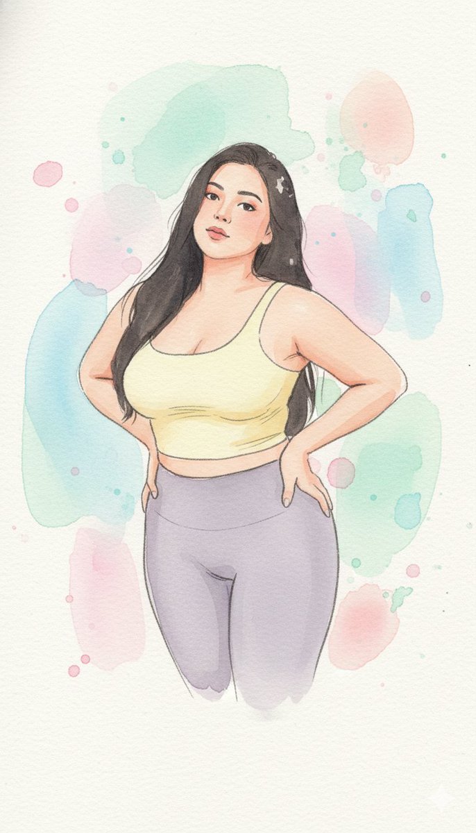 Watercolor Blob Doodle Identity Preservation Prompt — example 2