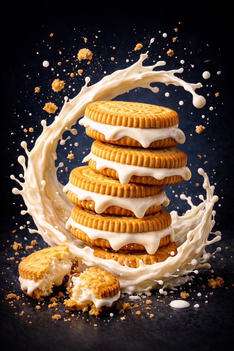 Ultra-Realistic Commercial Food Photography Prompt (Biscuits) — example 3