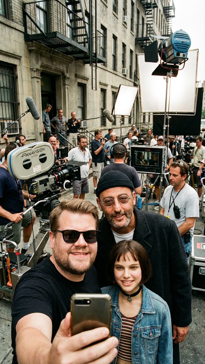 Behind-the-Scenes Selfie Identity Swap Prompt — example 1