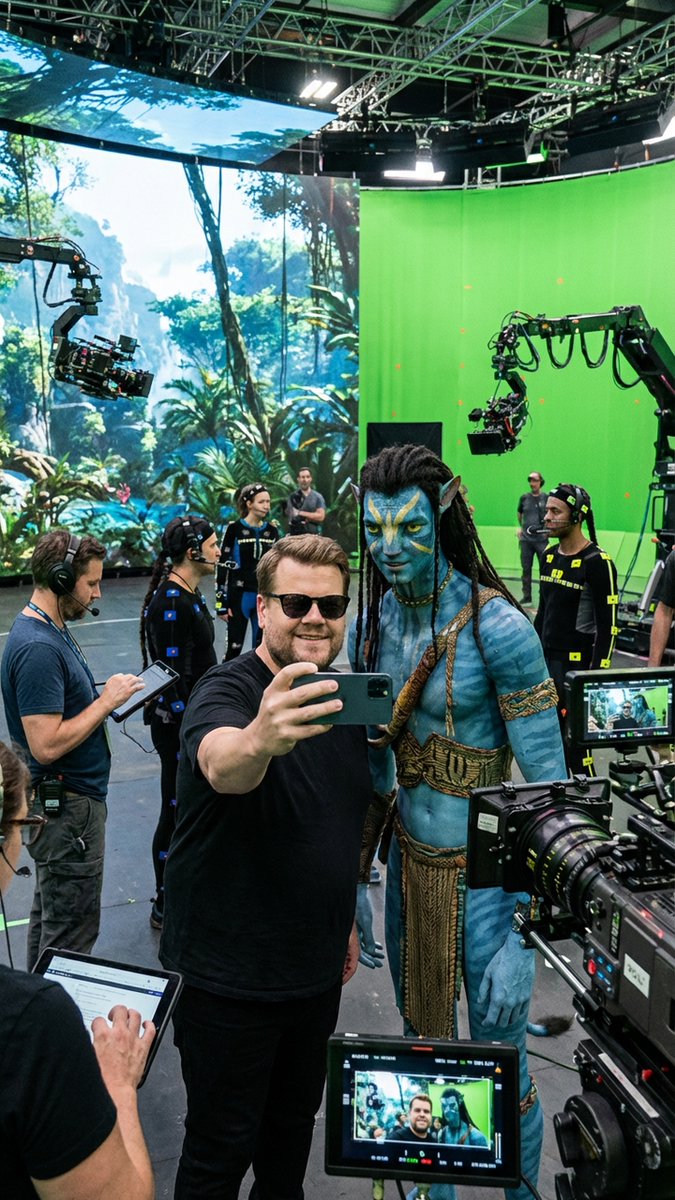 Behind-the-Scenes Selfie Identity Swap Prompt — example 3
