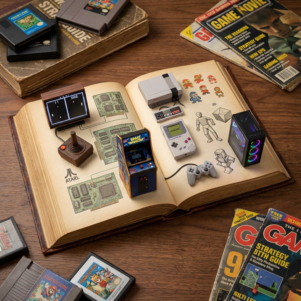 History of Gaming Diorama Book Template Prompt — example 1