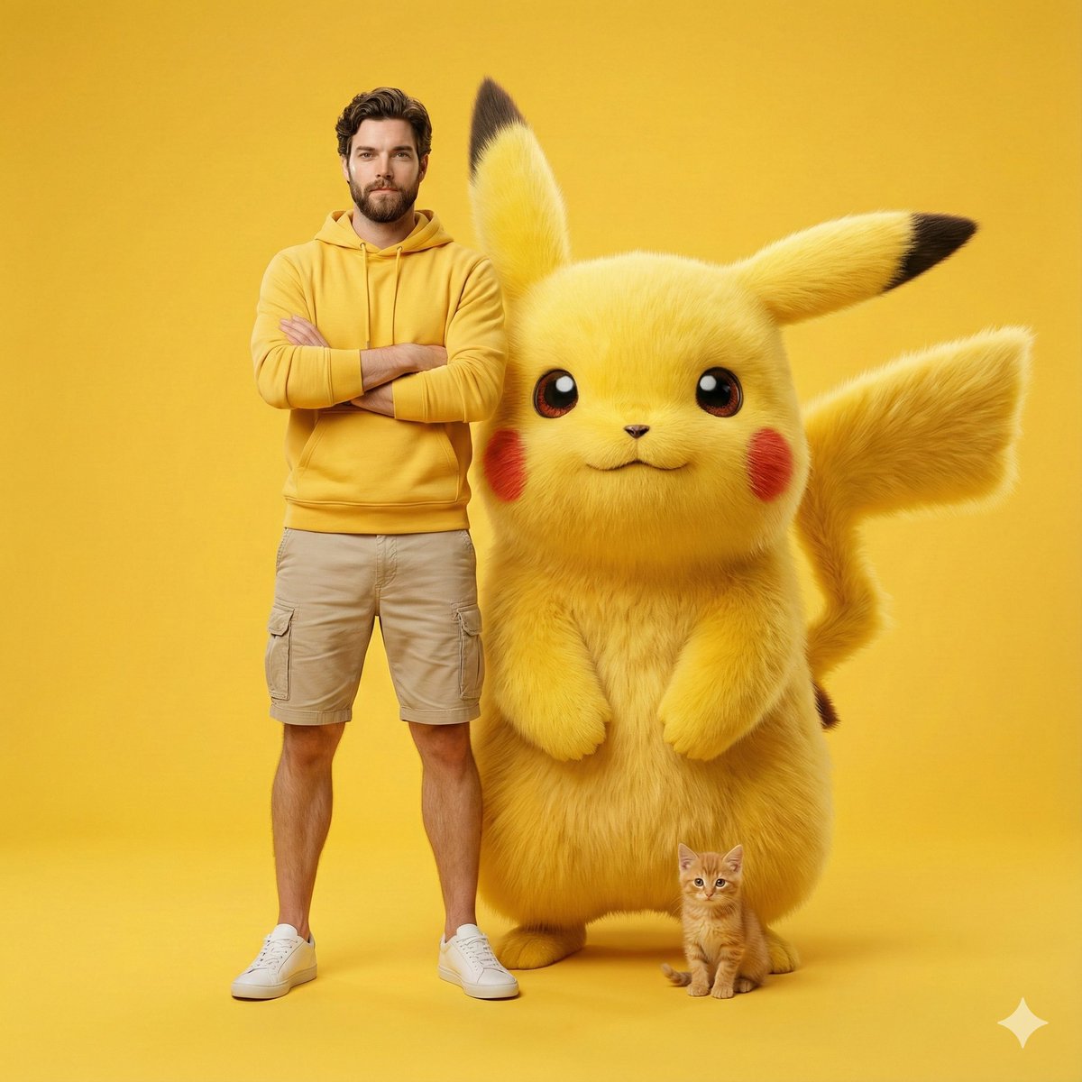 Giant Pikachu Studio Portrait Identity Lock Prompt — example 1