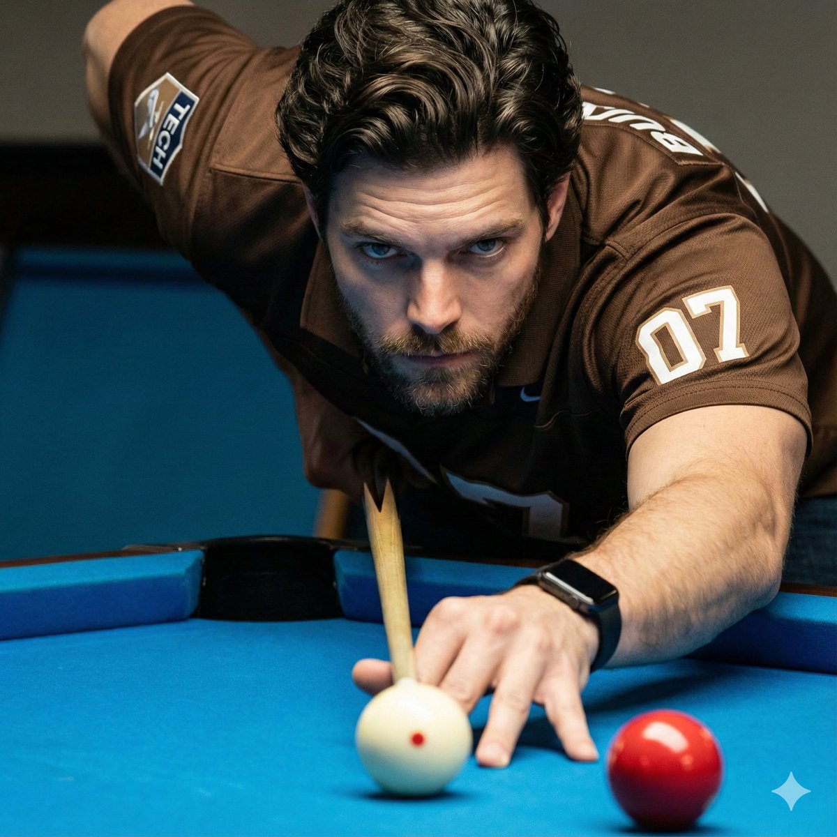 Ultra-Realistic Billiards Player Portrait — example 1