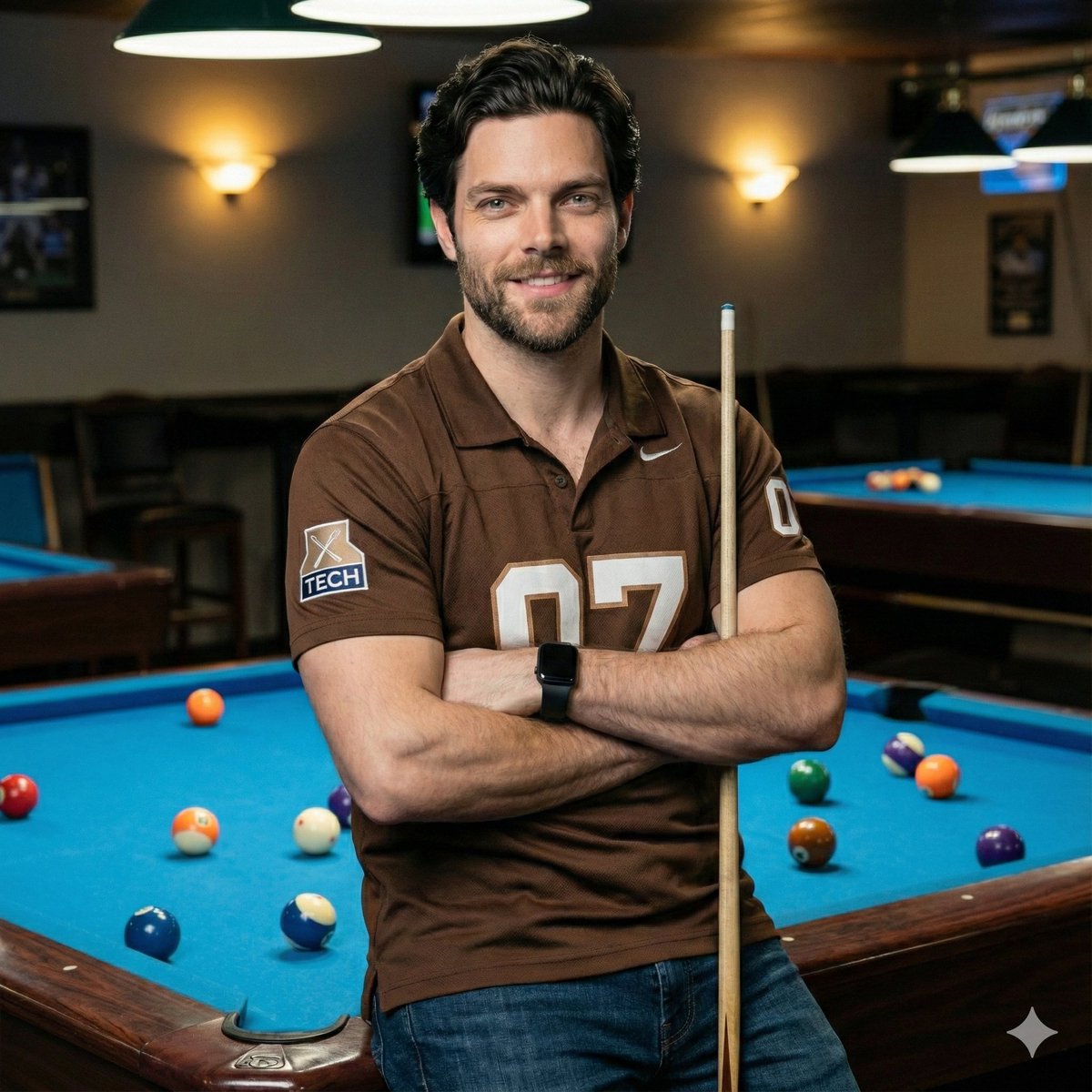 Ultra-Realistic Billiards Player Portrait — example 2