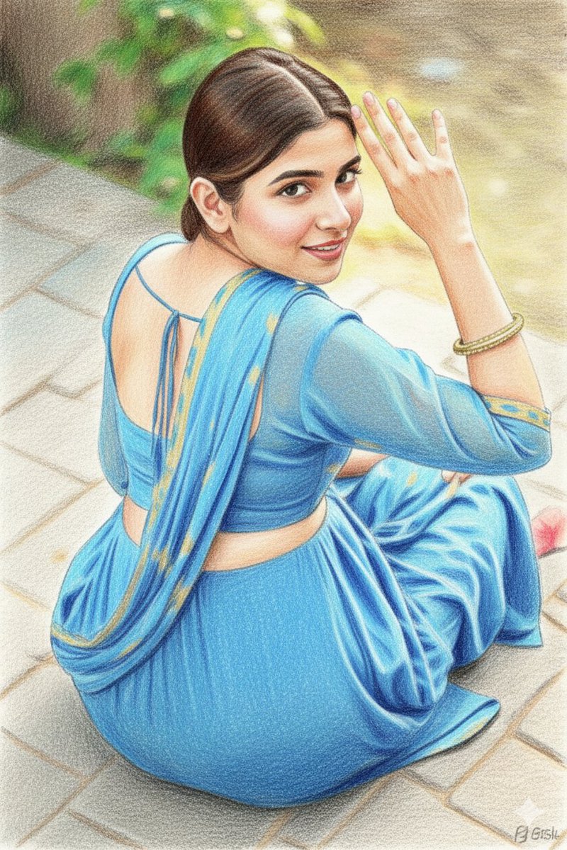 Colored Pencil Sketchbook Illustration — example 1