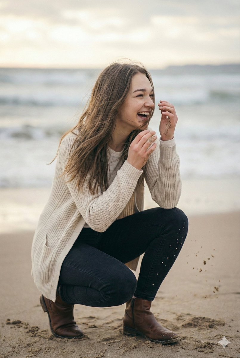 Cinematic Winter Beach Photoshoot — example 3
