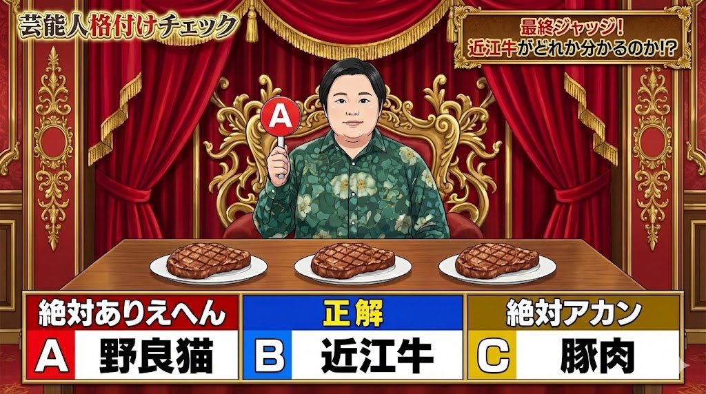 Japanese TV Parody Image Generation Prompt — example 1