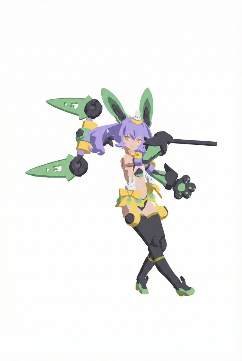 Low-Poly Character Figure of Megami Device — example 2