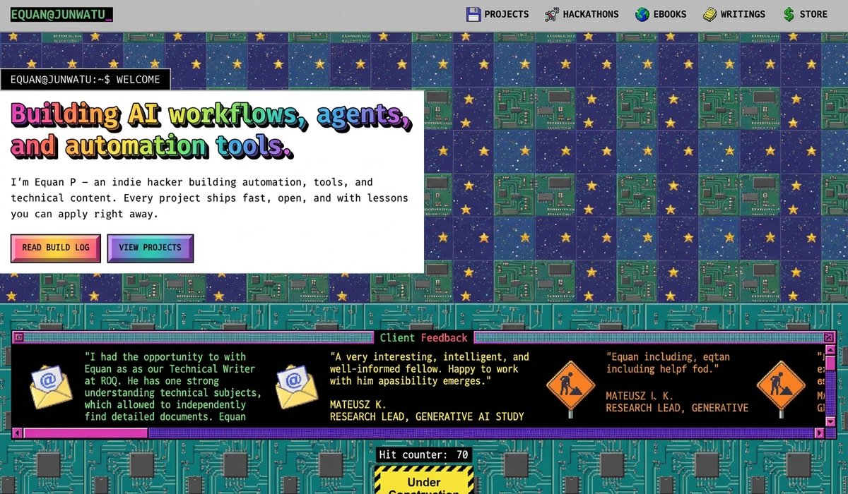 90s version of a website via style transfer — example 3