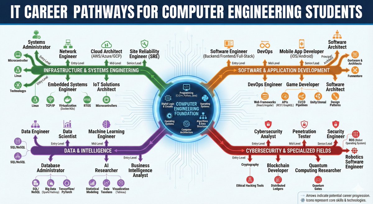 High-detail IT careers infographic (Thai/English mix) — example 2