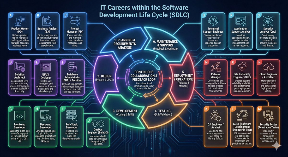 High-detail IT careers infographic (Thai/English mix) — example 4
