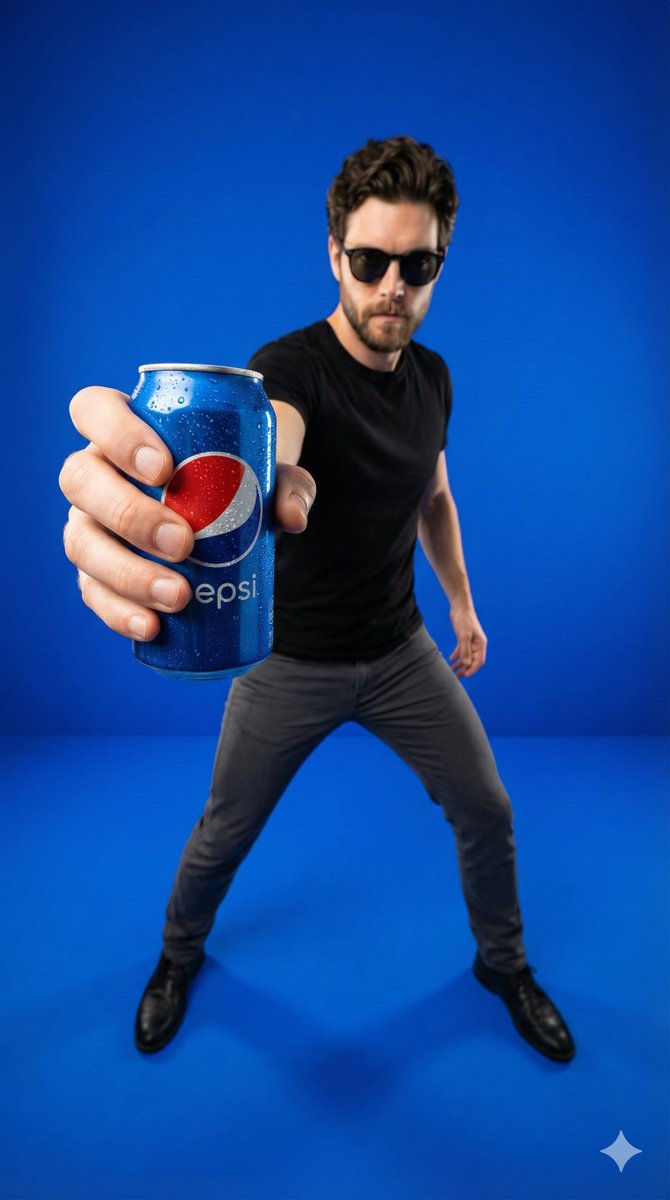 Wide-Angle Product Poster (Pepsi Can) — example 1