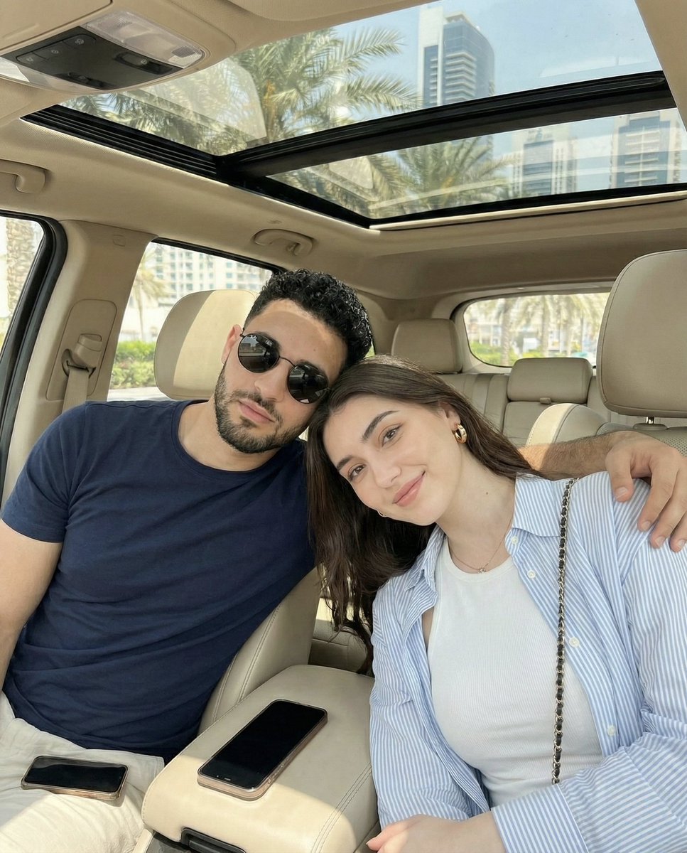 Candid Car Interior Lifestyle Photo of Couple — example 2