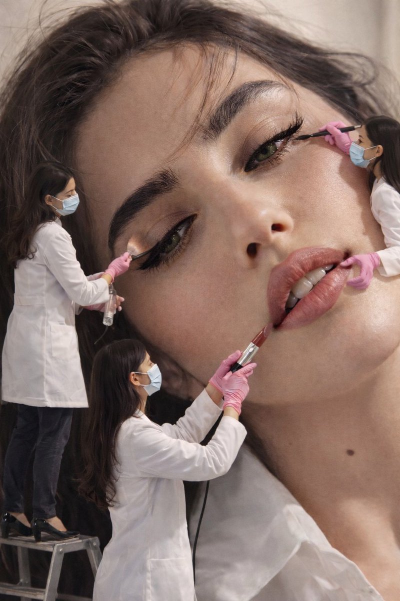 Surreal Editorial: Miniature Makeup Artists — example 2