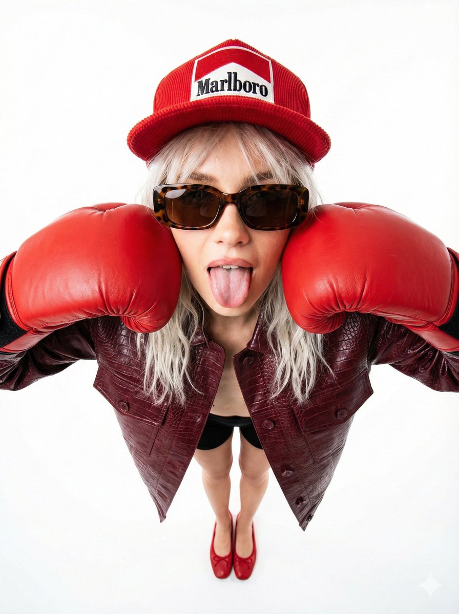 90s Fashion Editorial: Boxing Pose — example 1