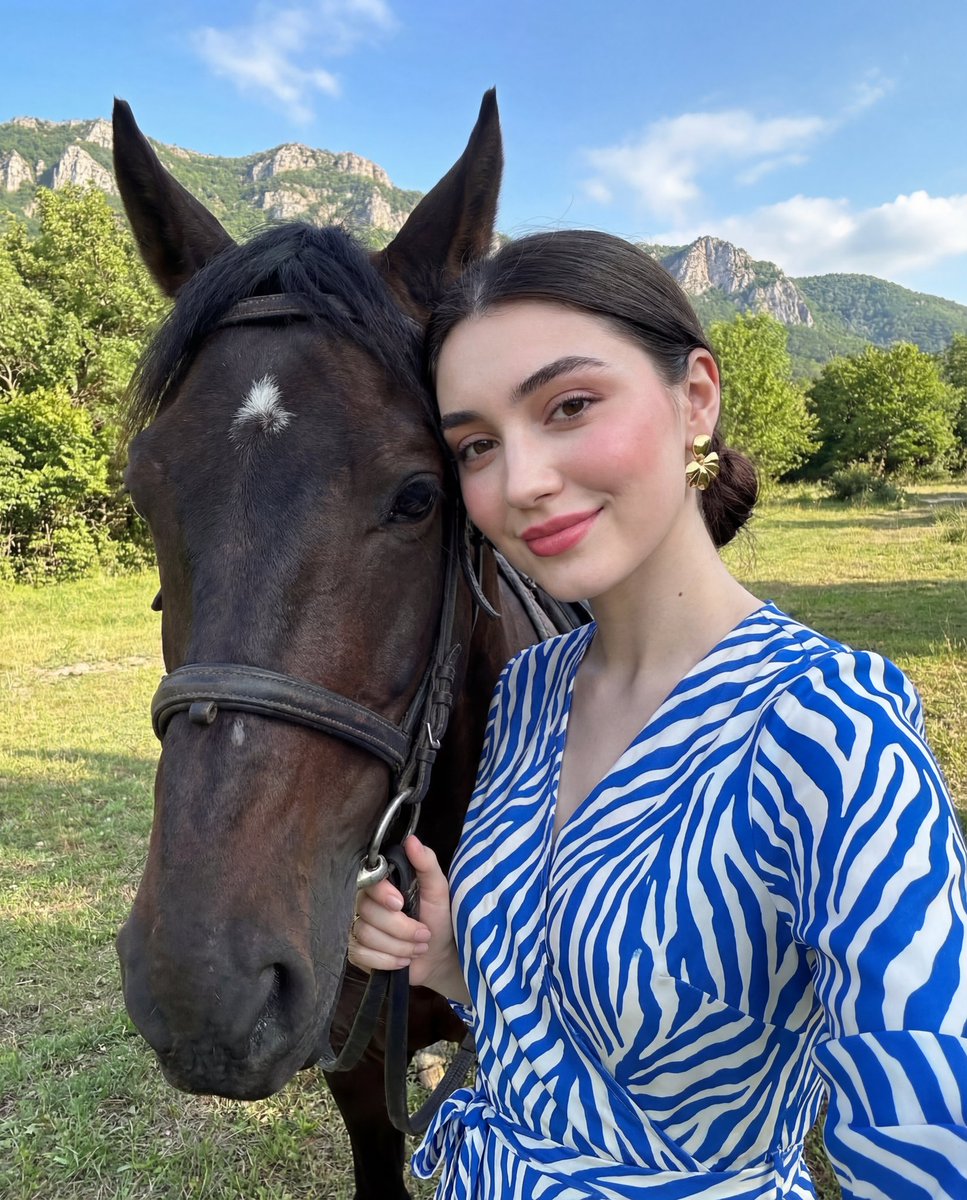 Luxury Lifestyle Portrait Prompt with Horse for Gemini Nano Banana Pro — example 1