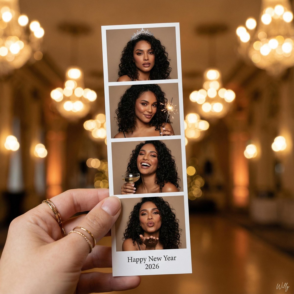 New Year Photo-Booth Strip Prompt with Face Consistency Lock (Firefly) — example 1