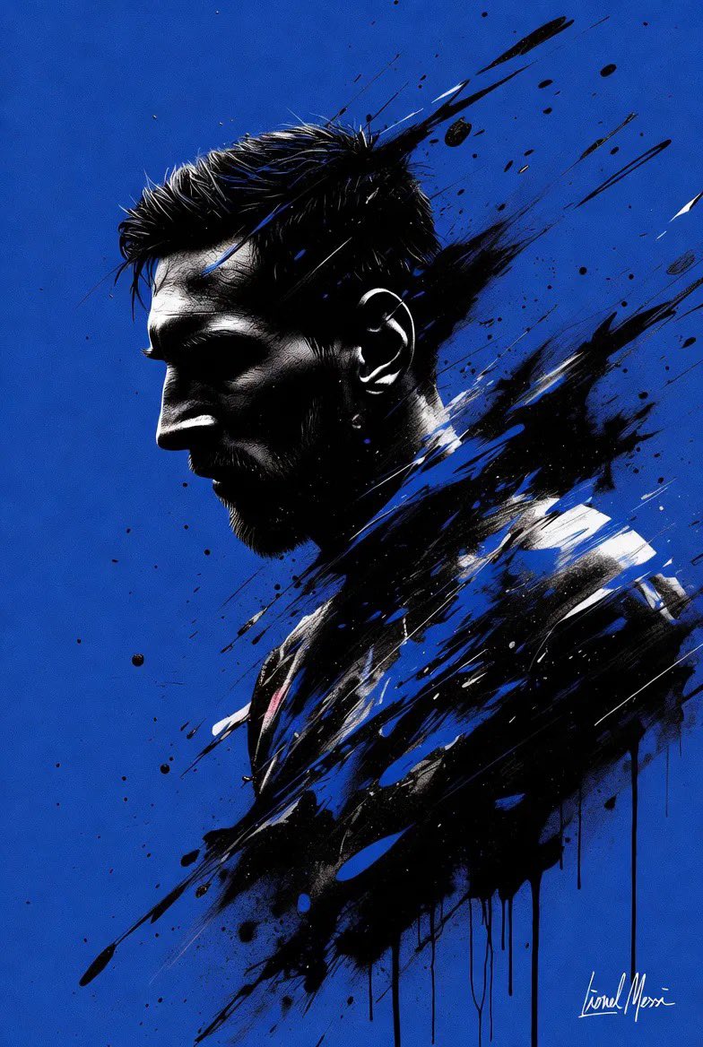 Stylized Portrait with Paint Splashes — example 1