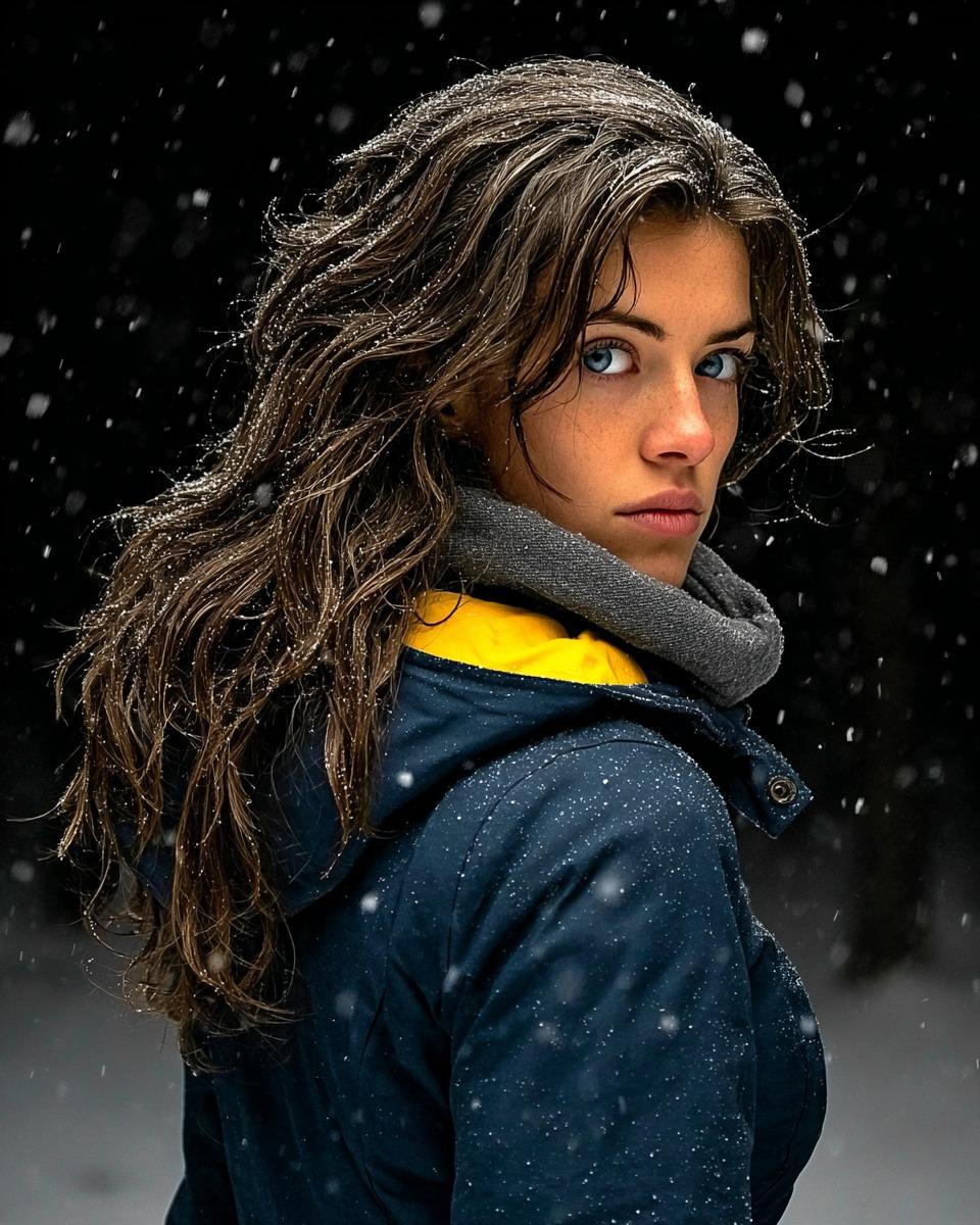 Cinematic Winter Portrait with Hyper-Detail — example 2