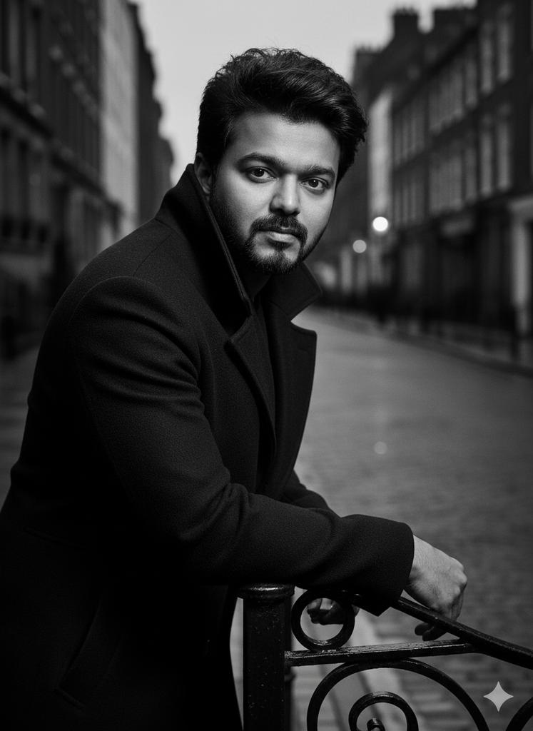 Black and White Noir Fashion Editorial Portrait — example 4