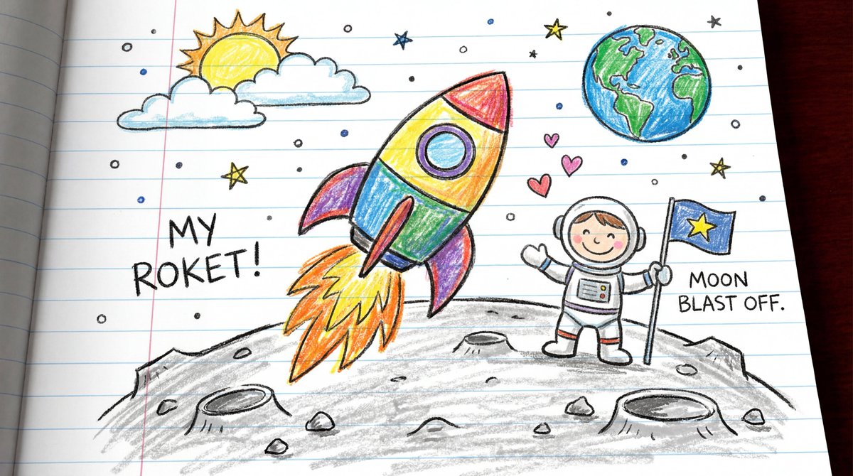 Child's Crayon Drawing Style Generator — example 2
