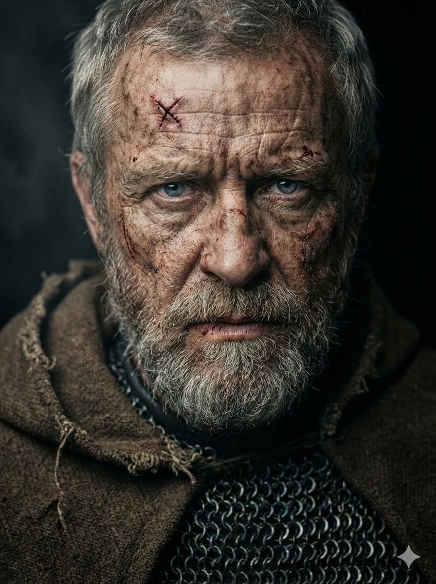Battle-Hardened Medieval Warrior Cinematic Portrait